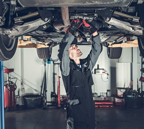 Mechanic Fixing Car